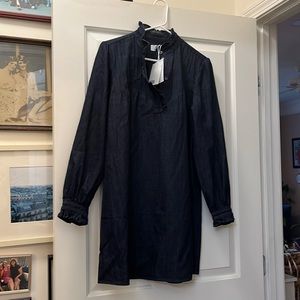 Chambray dress with ruffle neck detail from & Other Stories, new with tags NWT